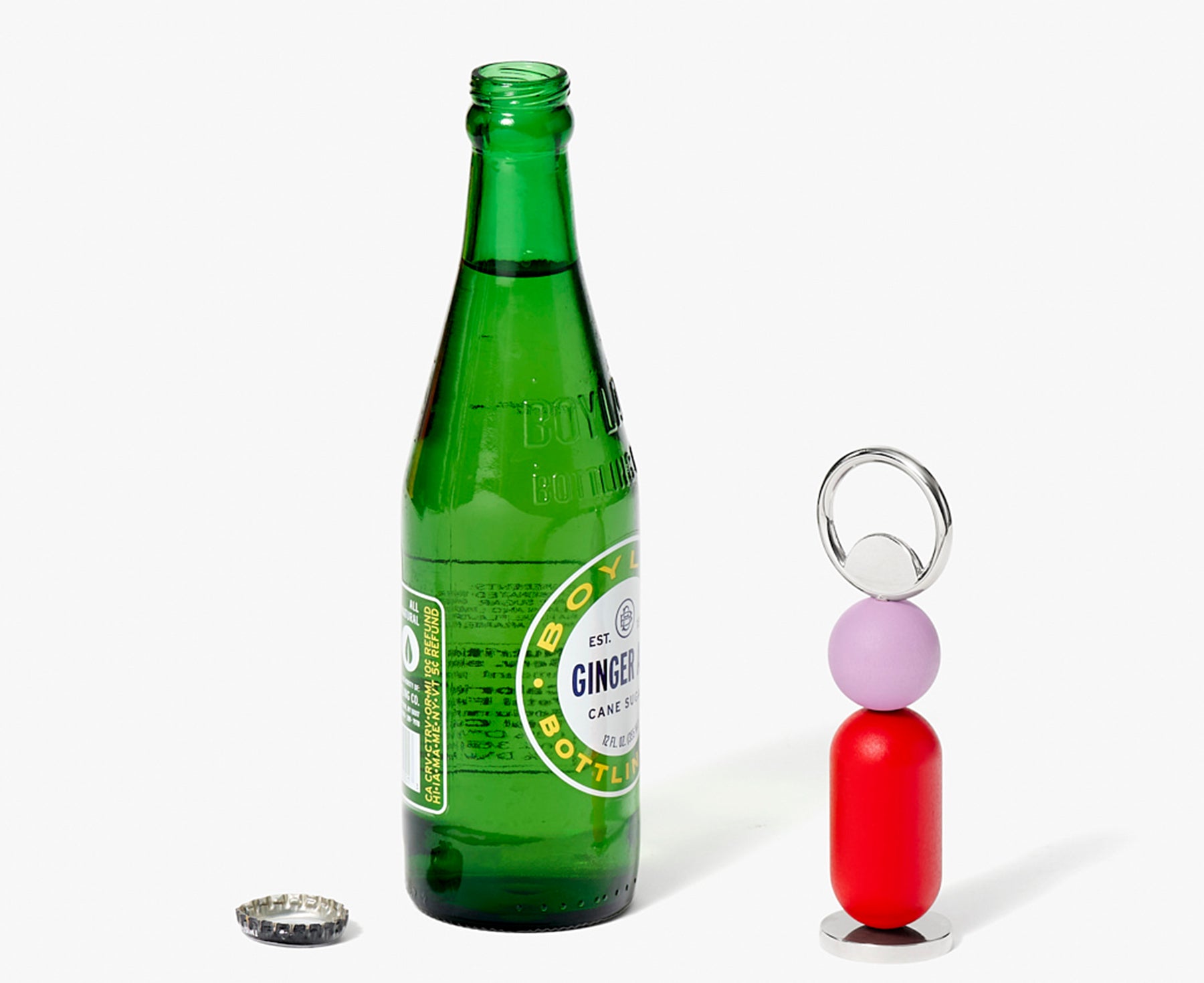 Abaco Bottle Opener in Purple and Red by Areaware