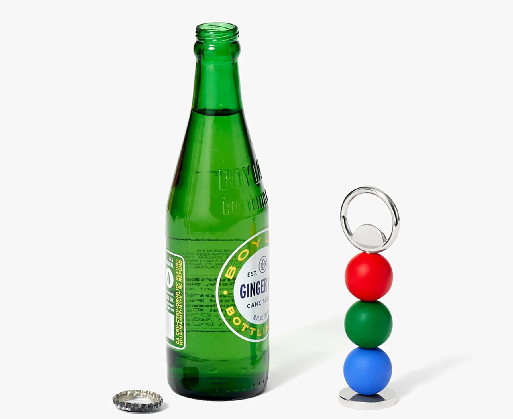 Abaco Bottle Opener in Red, Blue and Green by Areaware