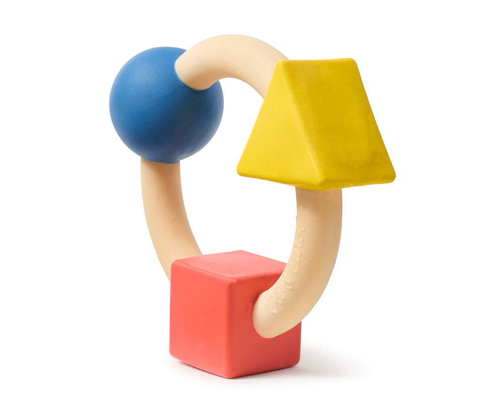 Bauhaus Chewable Toy in Primary Colors by Oli & Carol