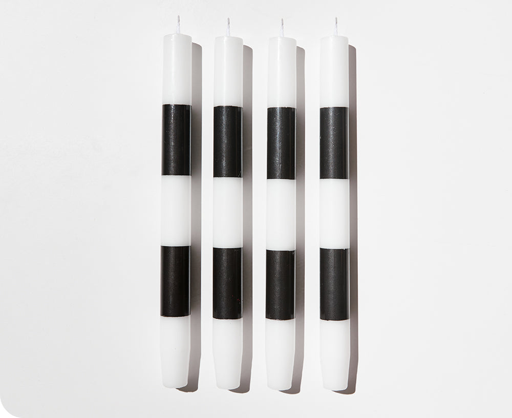 Striped Candles in Black and White by Fazeek