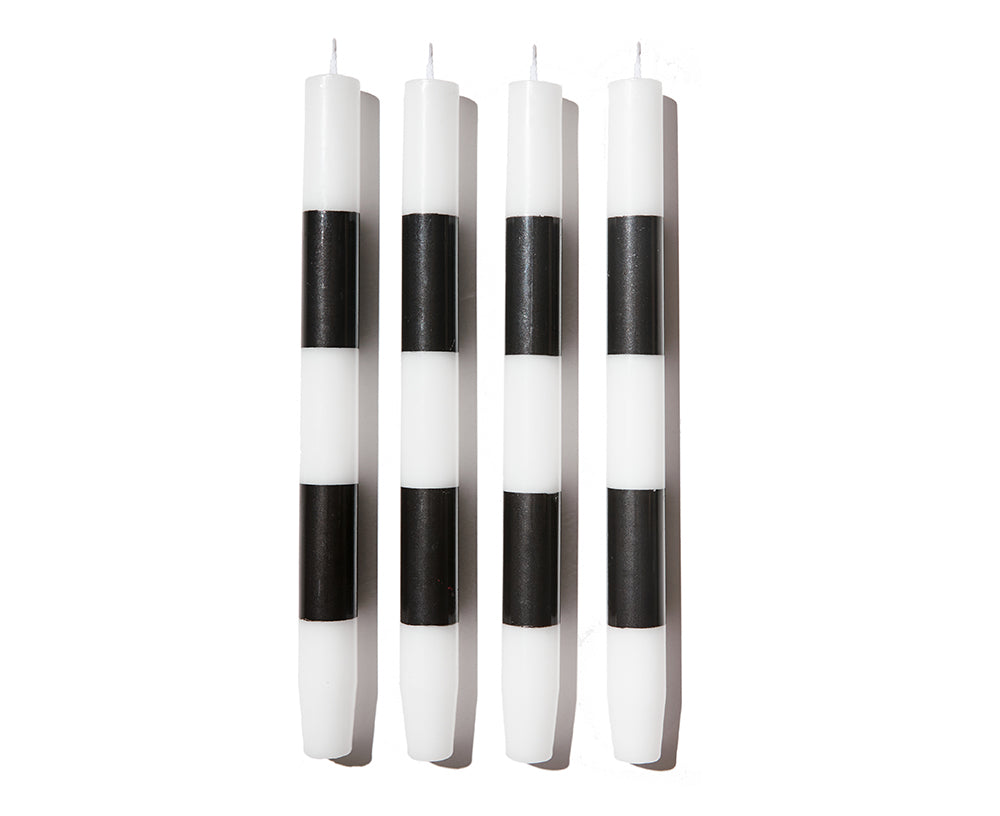 Striped Candles in Black and White by Fazeek