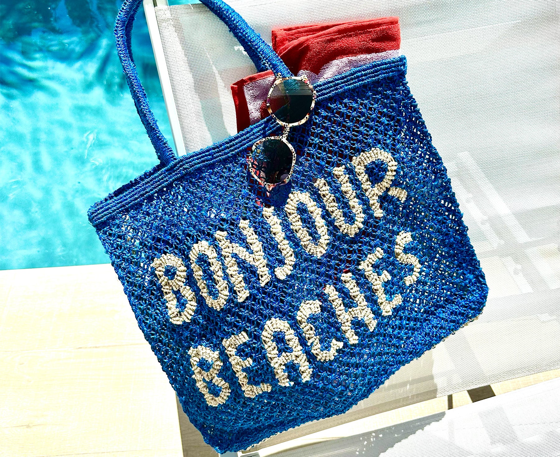 Jute Word Bag - Bonjour Beaches - by The Jacksons
