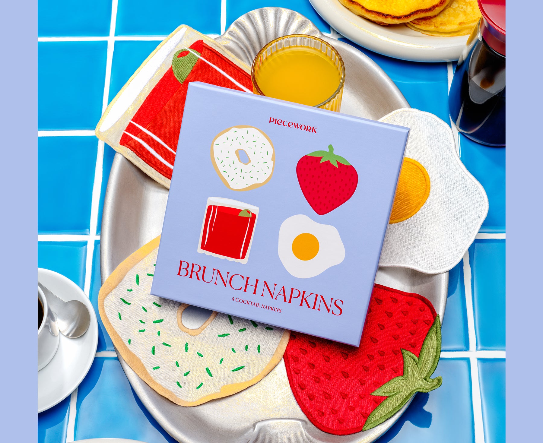 Cocktail Napkin Set - Brunch - by Piecework