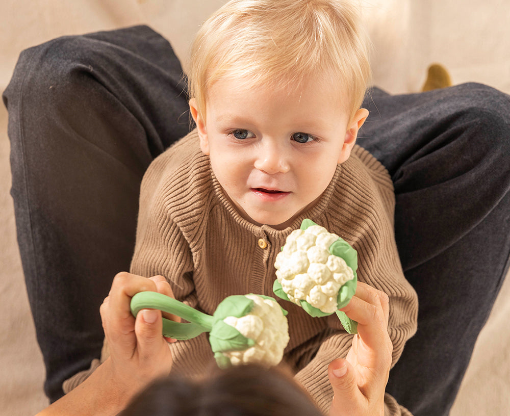 Cauliflower Chewable Rattle by Oli & Carol