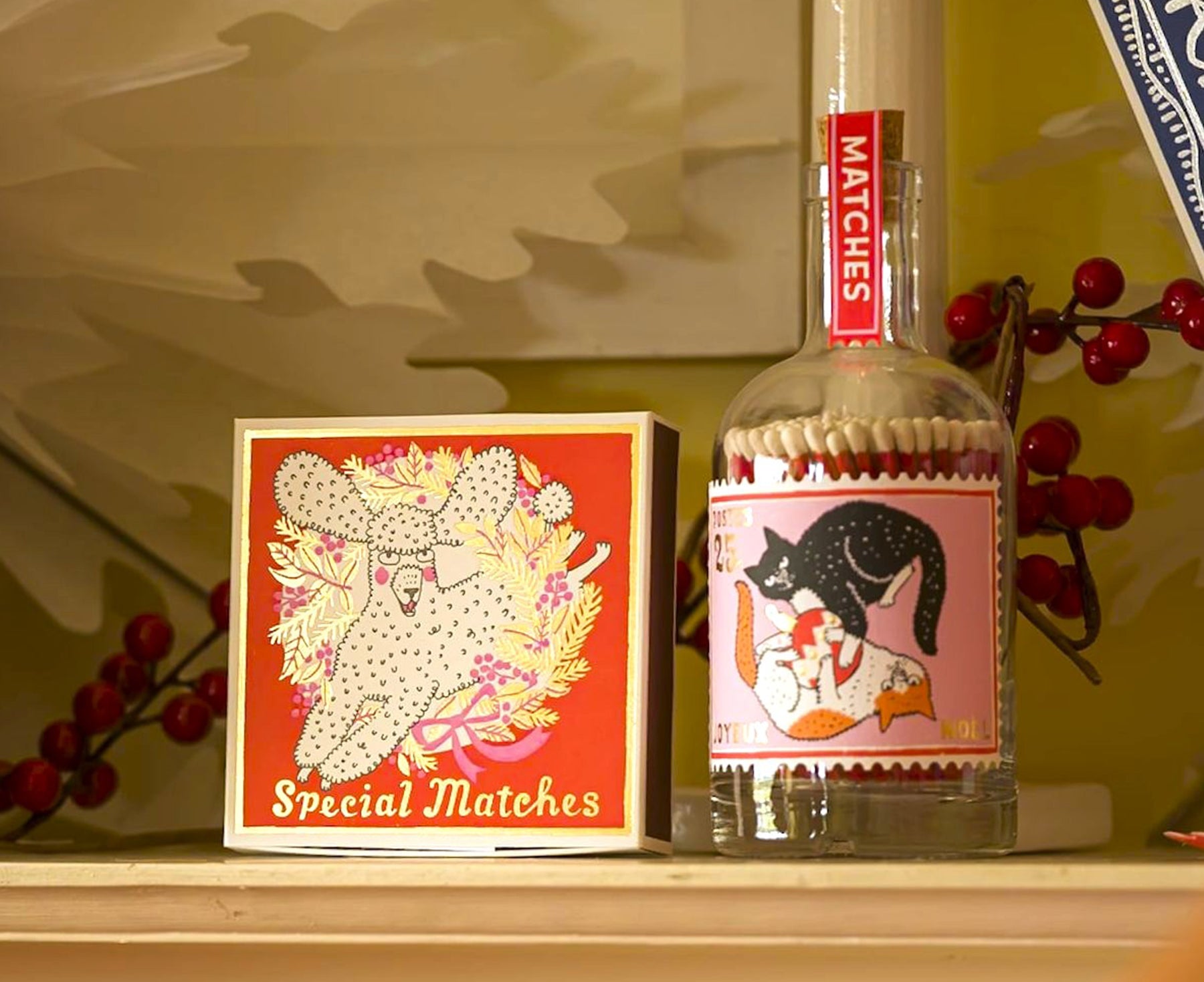 Square Matches - Christmas Poodle - by Archivist Gallery