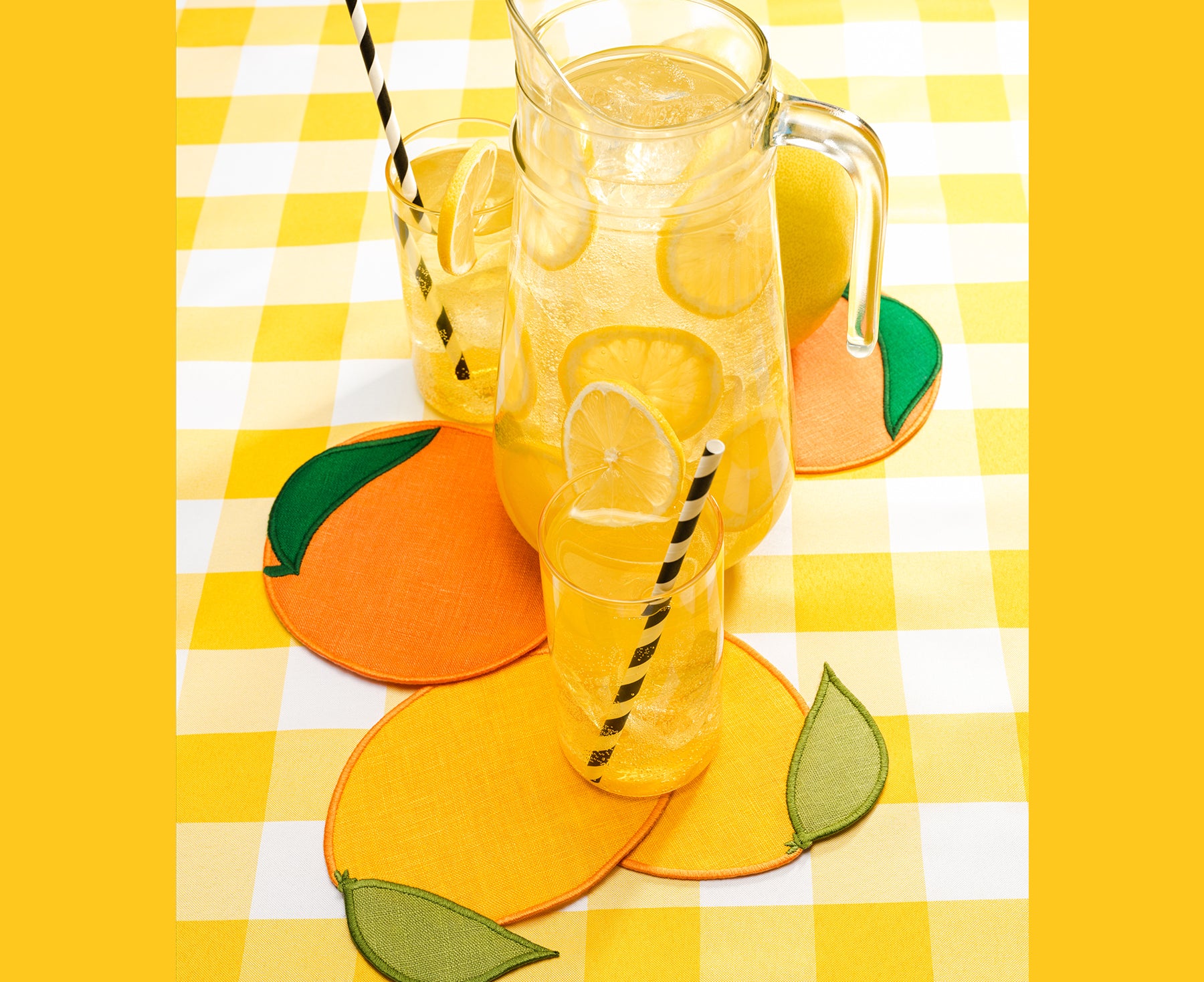 Cocktail Napkin Set - Citrus - by Piecework