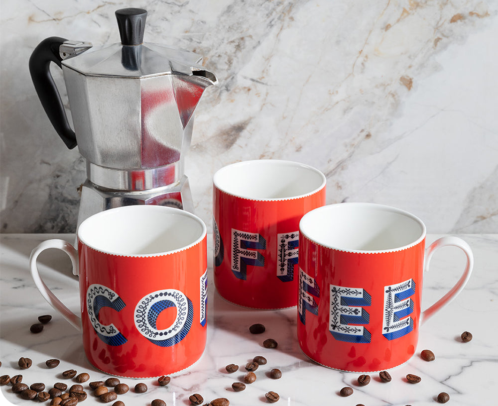 Word Porcelain Mug - Coffee - by Jamida