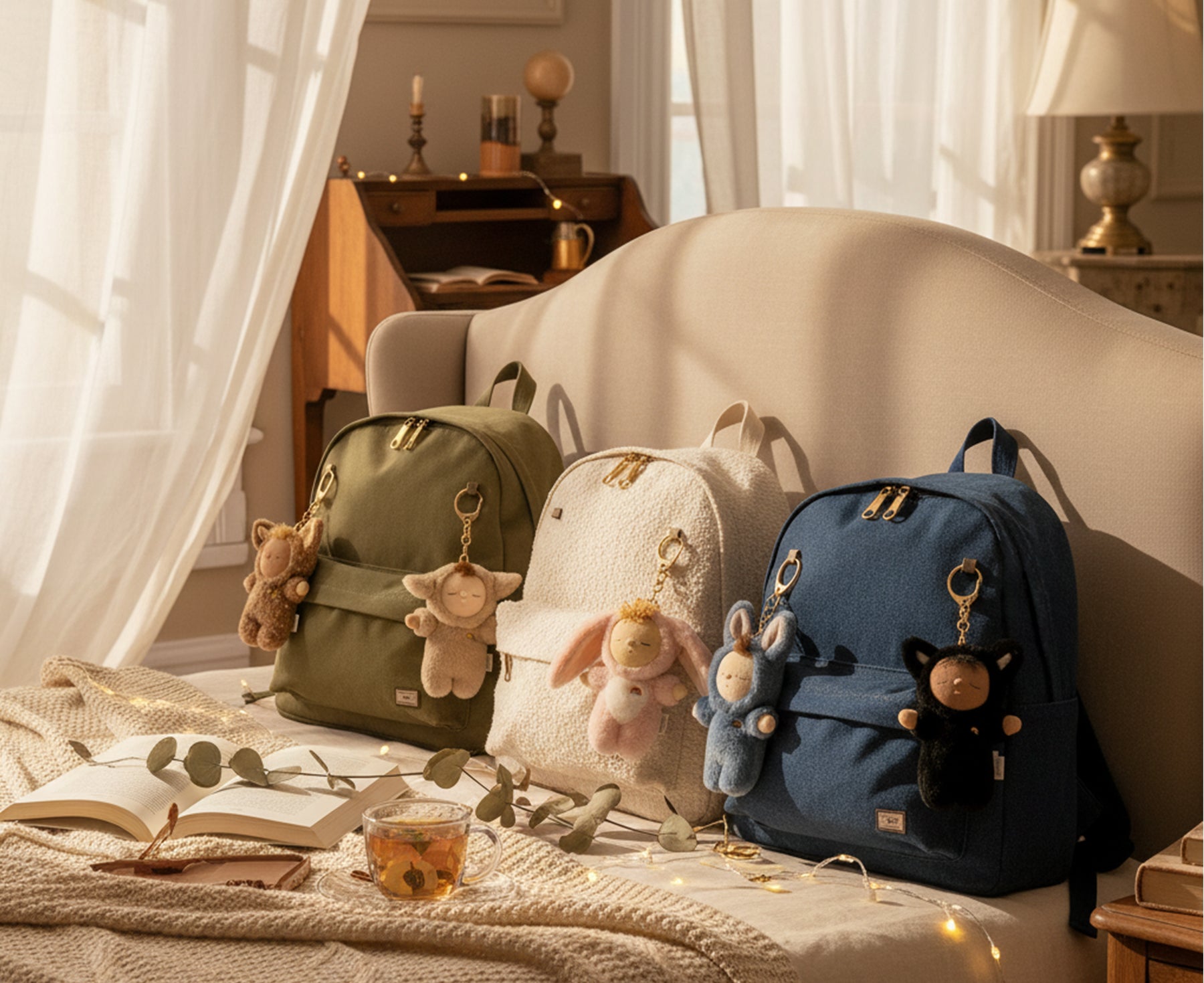 Cozy Dinkum Bag Charm - Nox - by Olli Ella