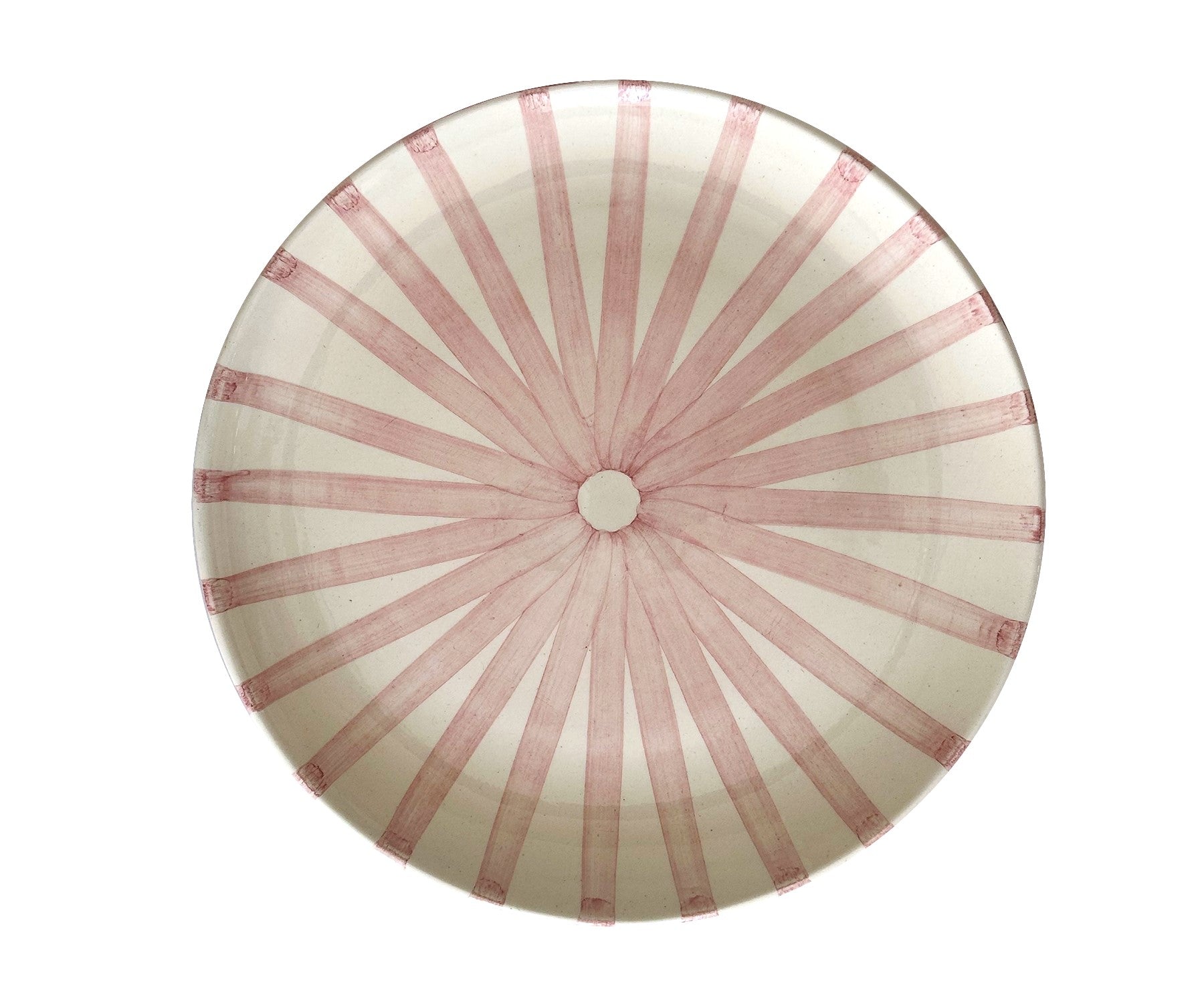 Ray Terracotta Dinner Plate in Pink by Casa Cubista