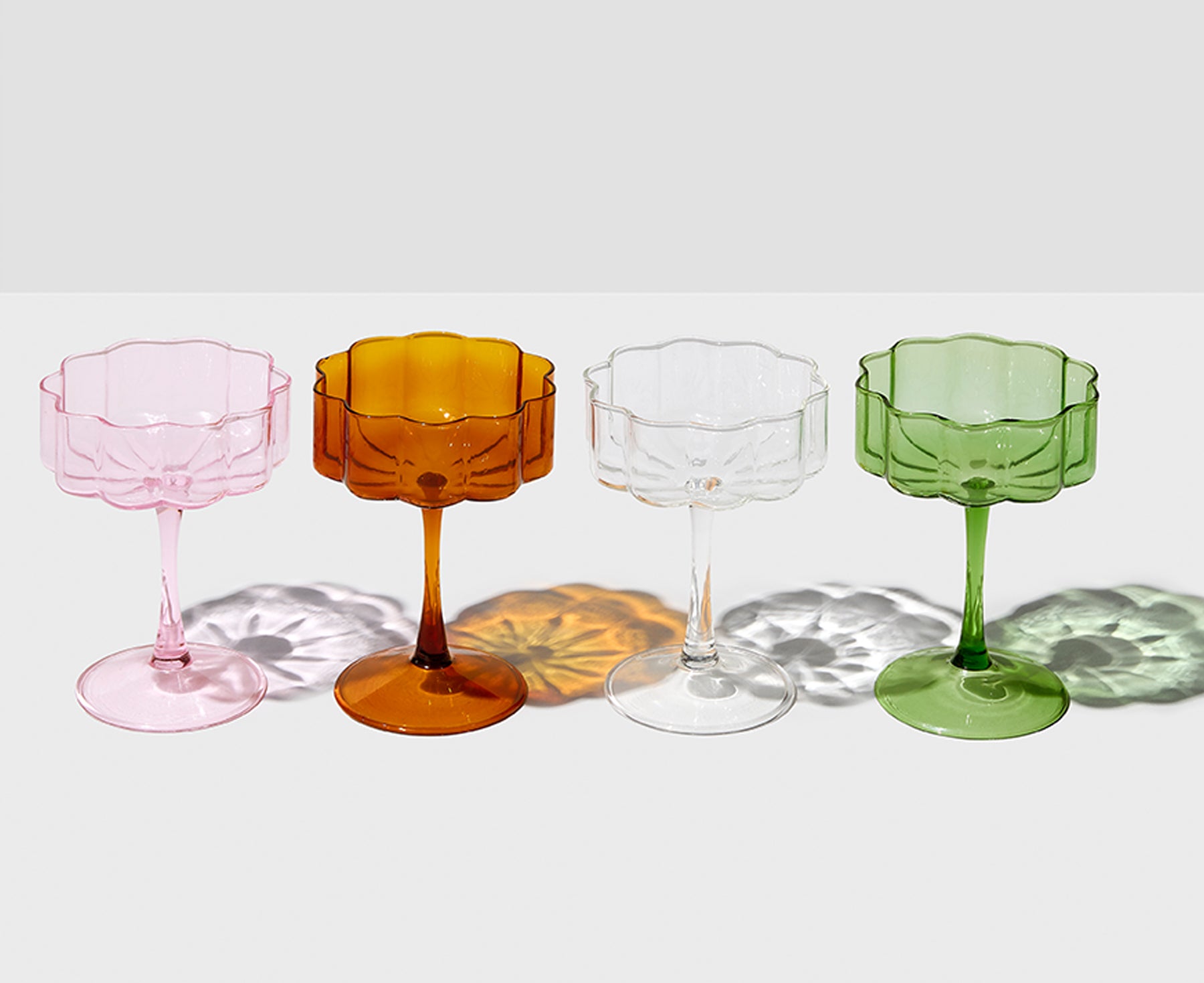 Wave Coupes Set of Four Mixed by Fazeek