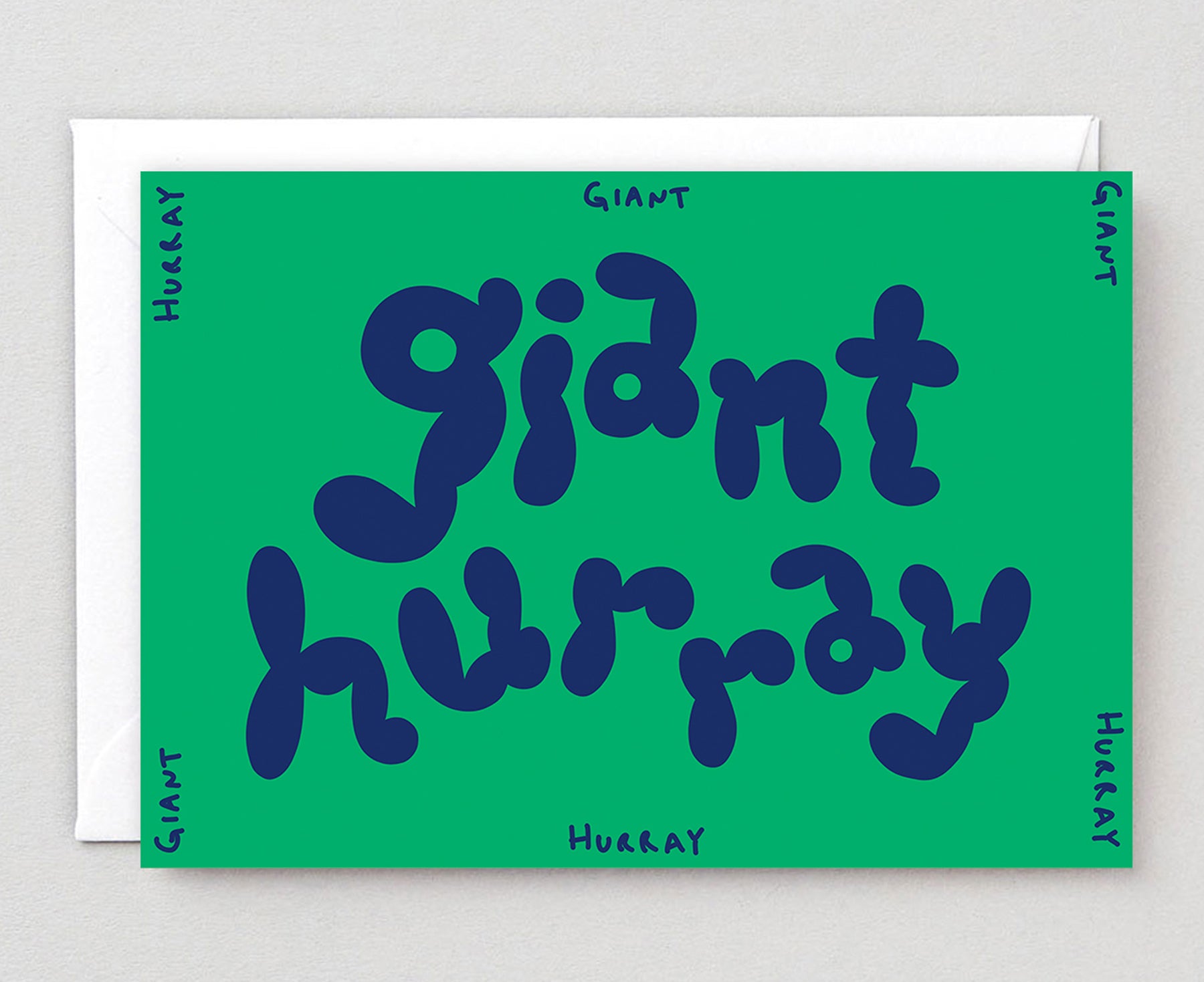 Bubble Letters Embossed Card - Giant Hurray - by Wrap