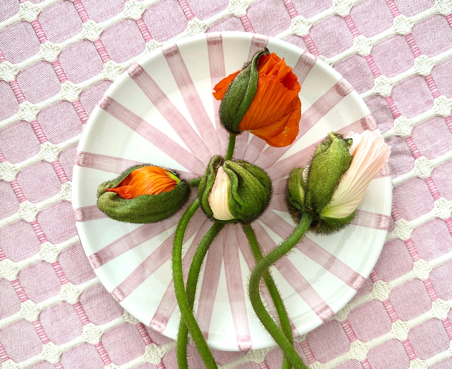 Hopsack Tablecloth in Bazooka by Dove & Donkey