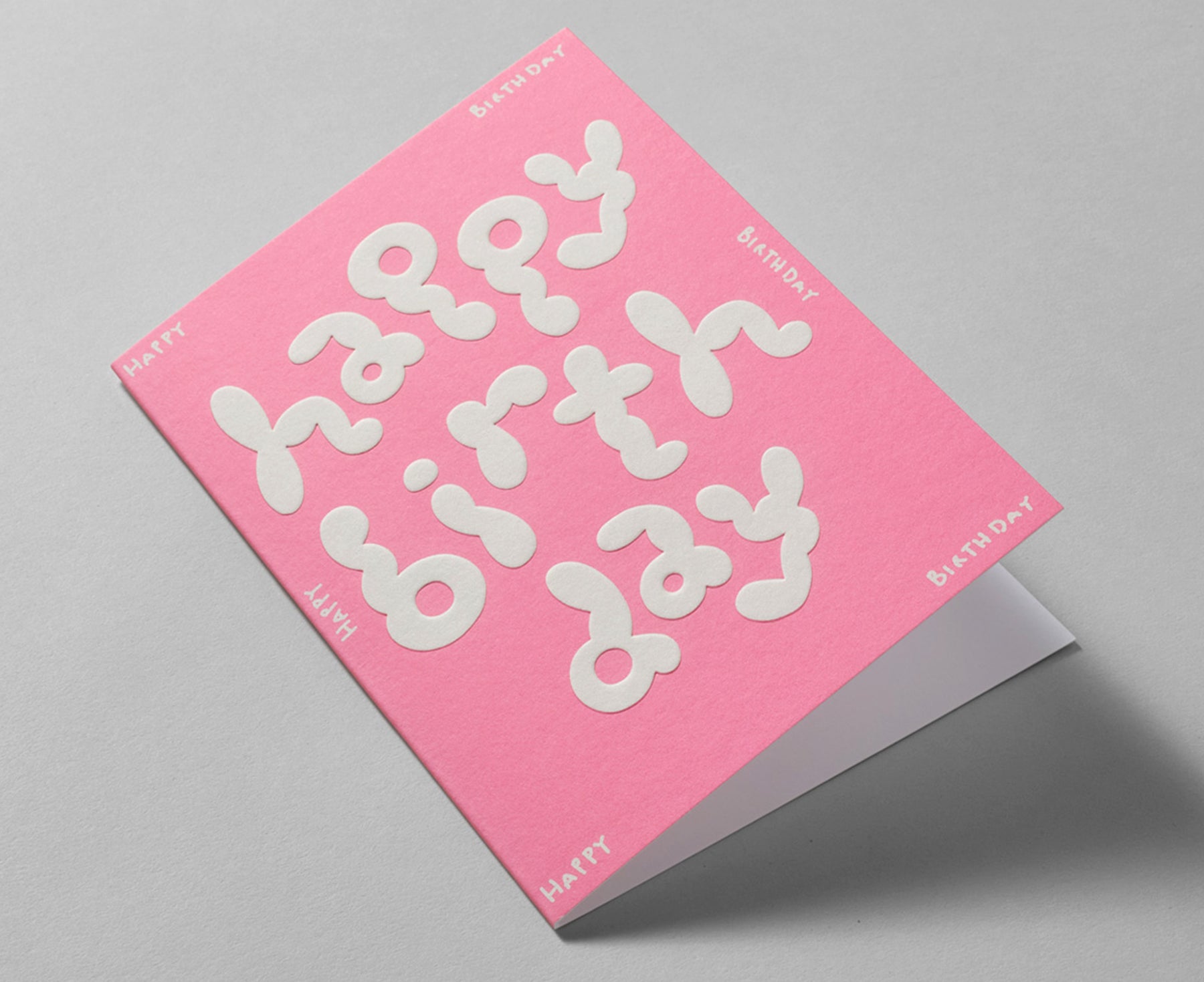Bubble Letters Embossed Card - Happy Birthday - by Wrap