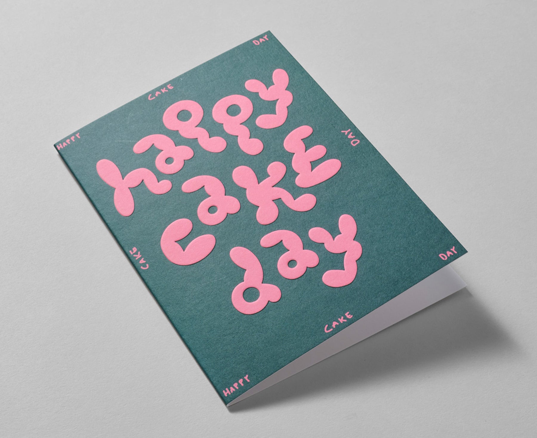 Bubble Letters Embossed Card - Happy Cake Day - by Wrap