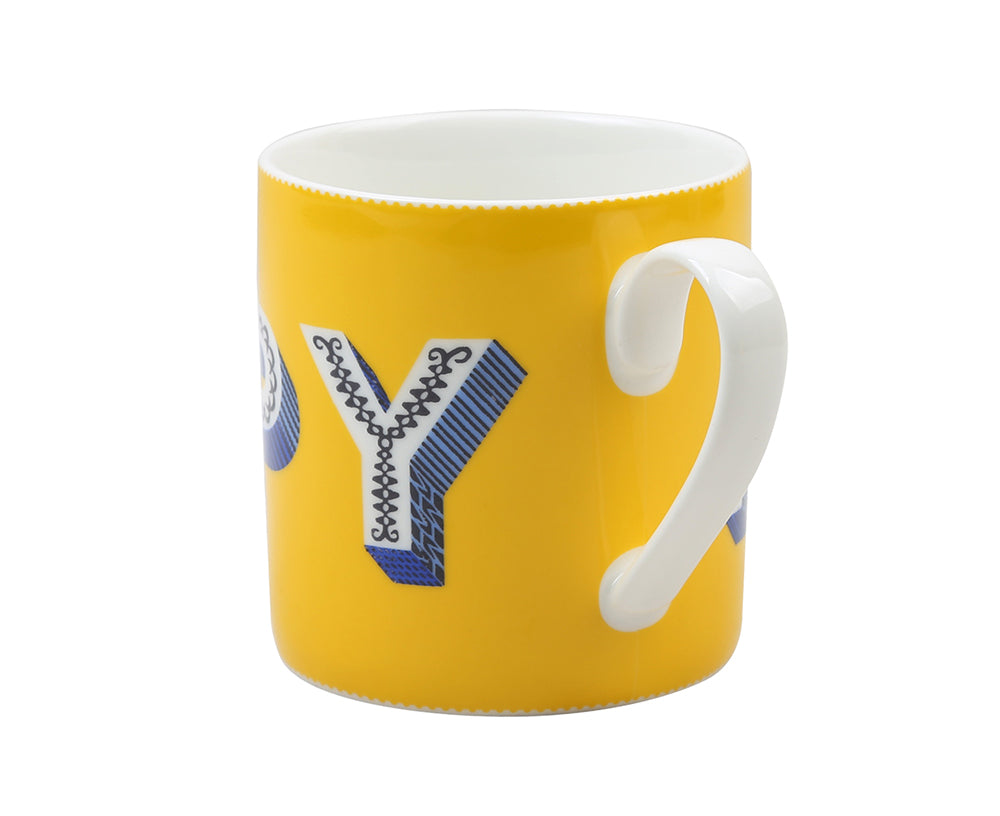 Word Porcelain Mug - Happy - by Jamida