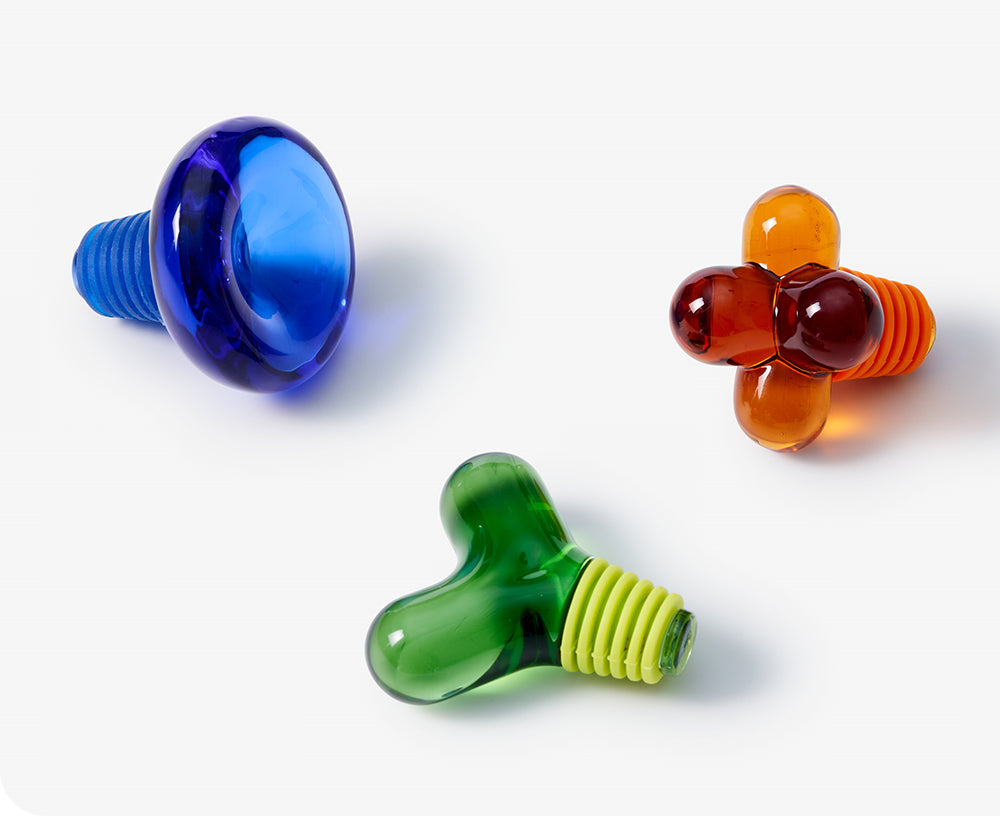 Hobknob Bottle Stopper in Blue by Areaware