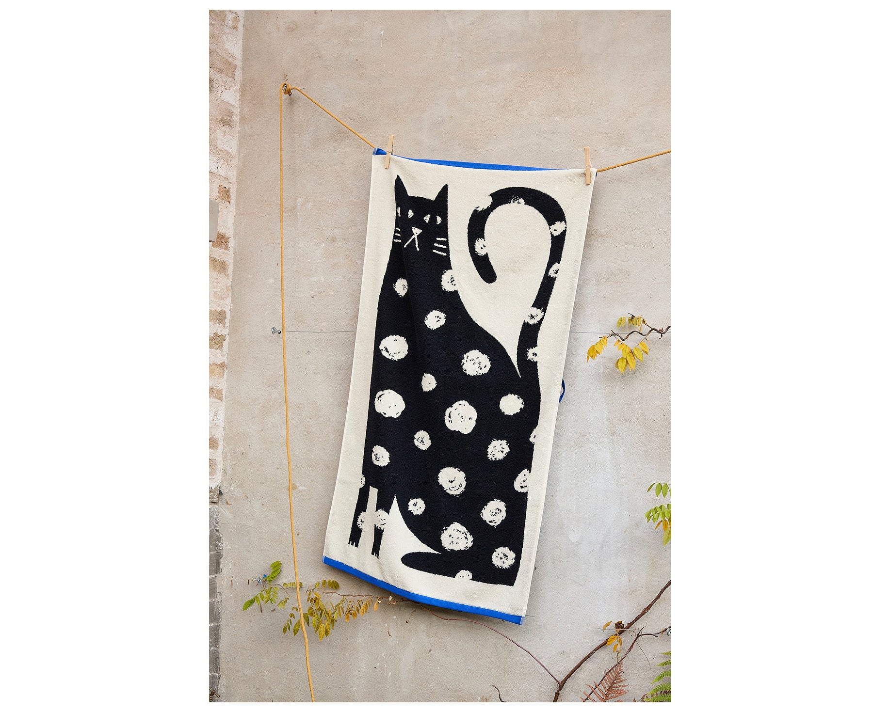 Lazy Cat Bath Towel by Donna Wilson