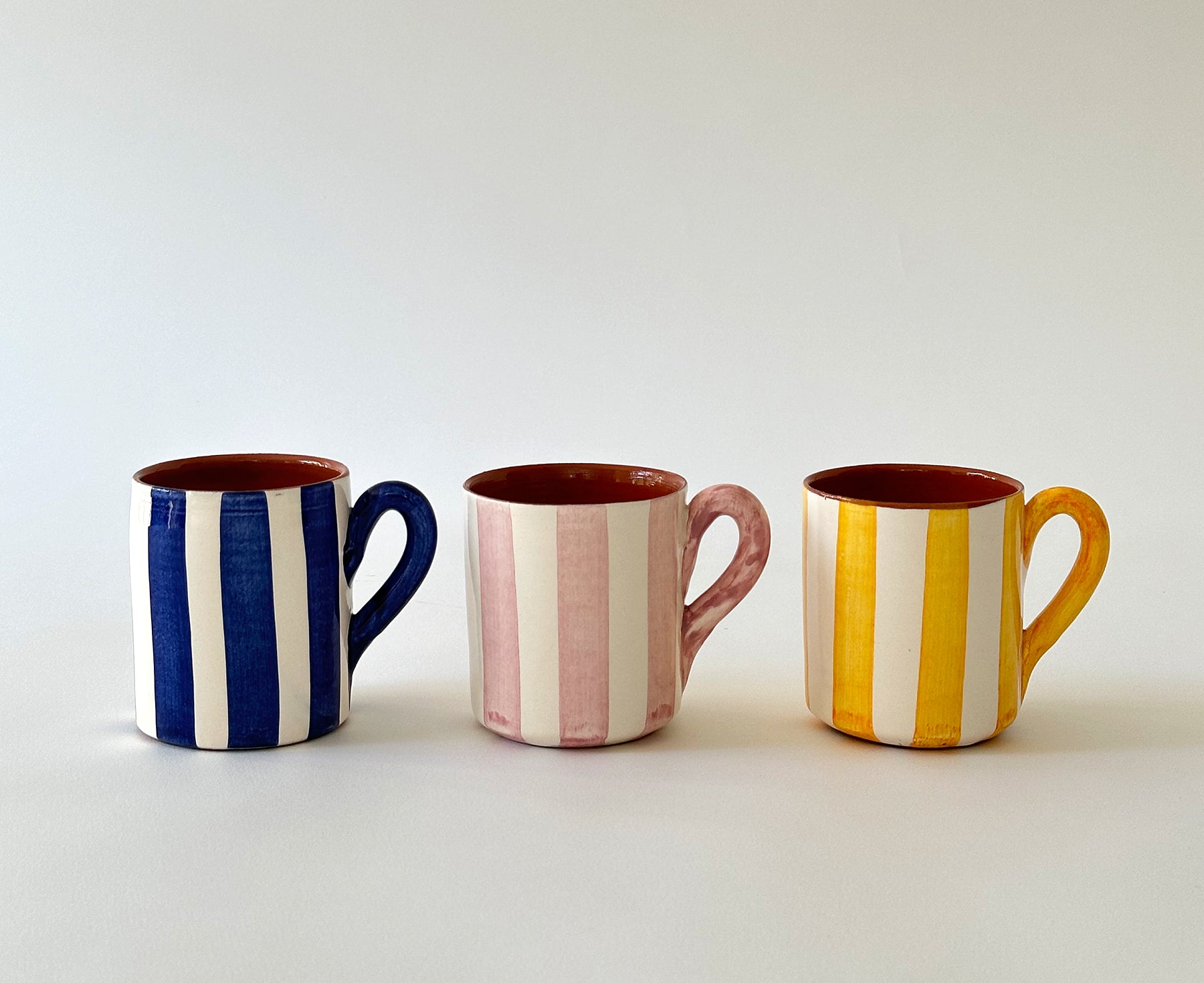 Bold Stripe Terracotta Mugs by Casa Cubista