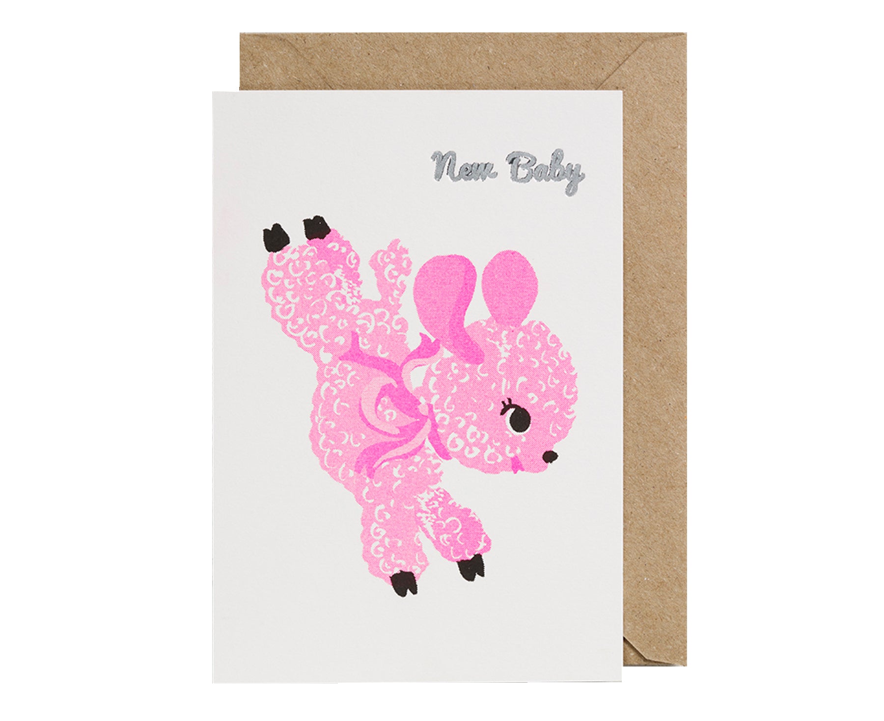 New Baby Card - Pink Lamb - by Petra Boase