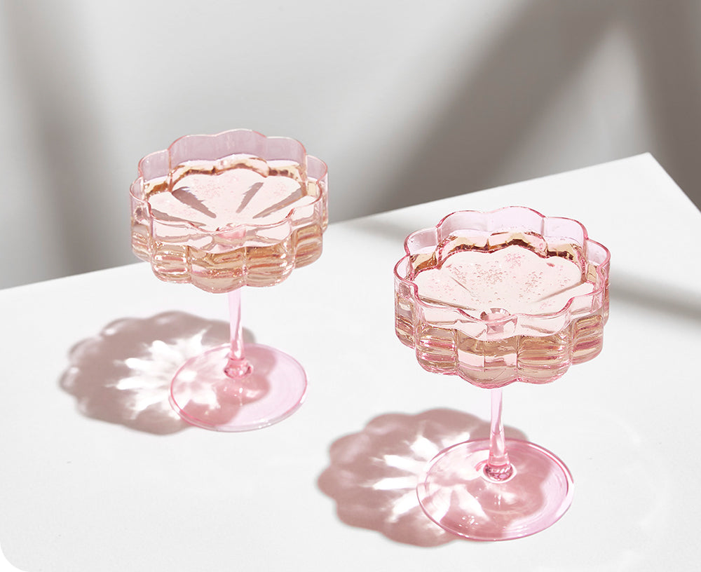 Wave Coupes Set of Four Mixed by Fazeek