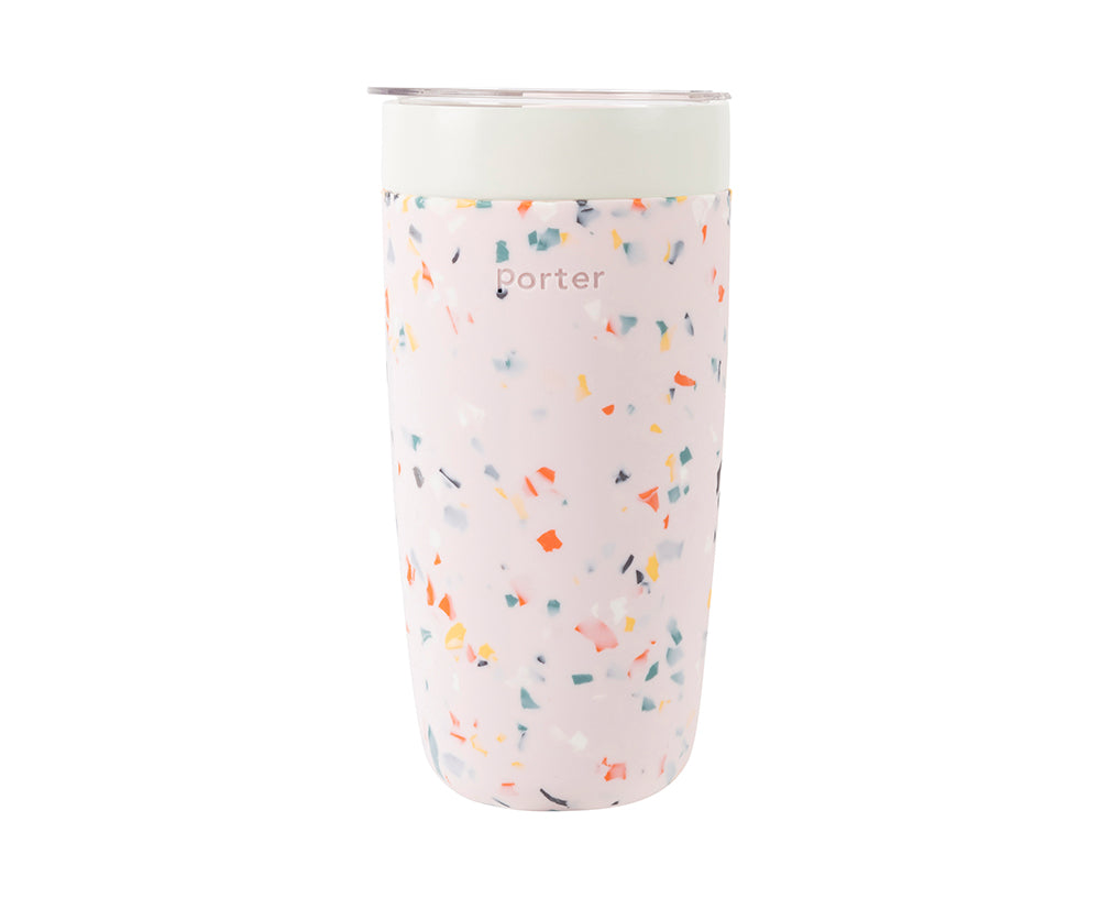 Porter Ceramic Stainless Steel Tall Tumbler in Blush Terrazzo by W&P