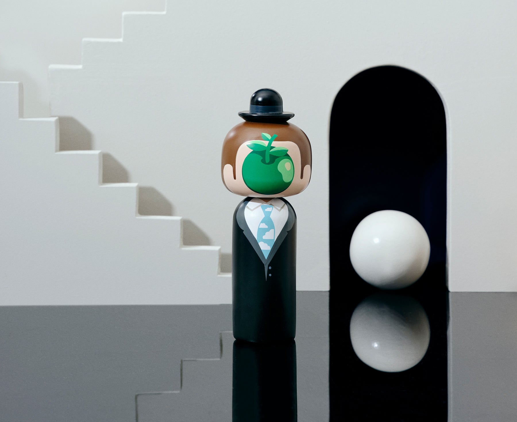 Magritte Limited Edition Kokeshi Doll by Sketch.inc for Lucie Kaas
