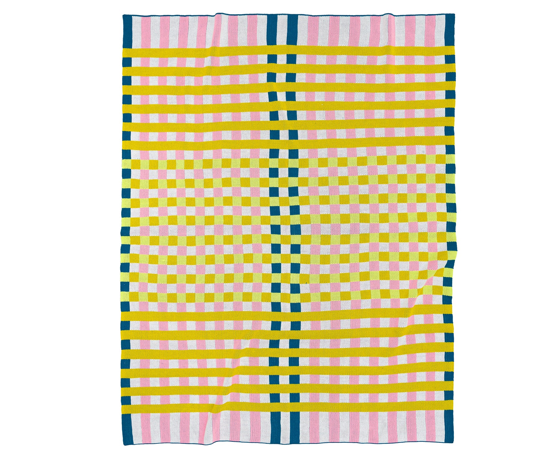 Square Square Throw in Green and Pink by Verloop