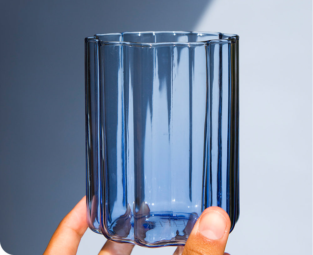 Wave Glass Set in Blue by Fazeek