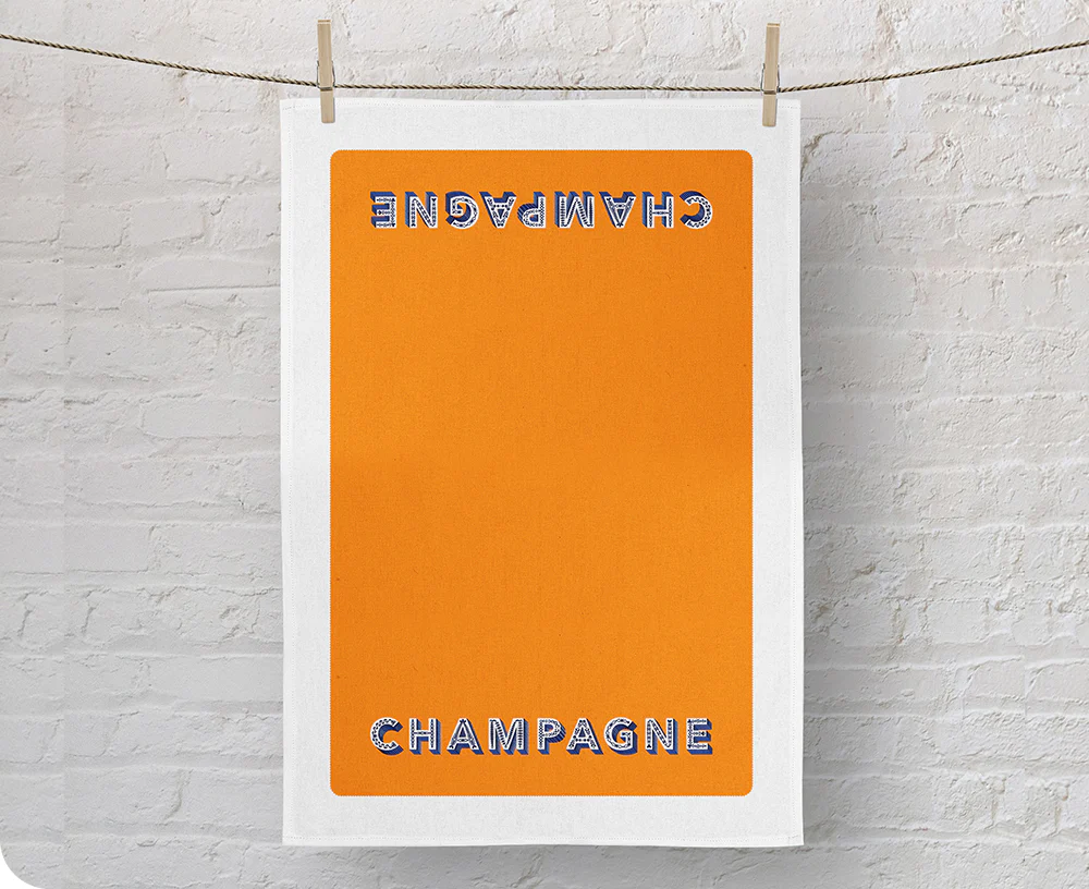 Word Dish Towel - Happy Hour - by Jamida