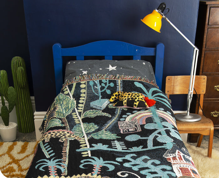 Little Bear Woven Blanket by Lucy Tiffney