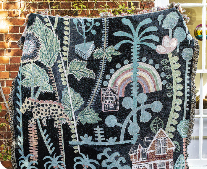 Little Bear Woven Blanket by Lucy Tiffney