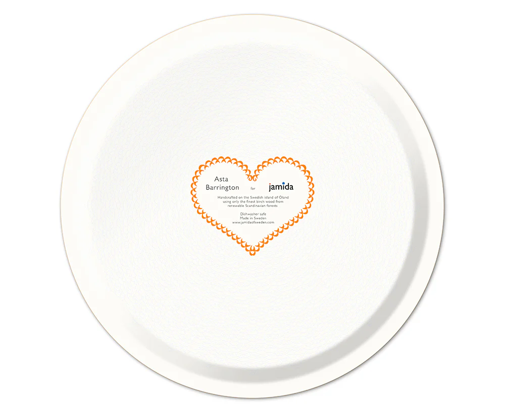 Word Round Tray - Champagne Orange - by Jamida