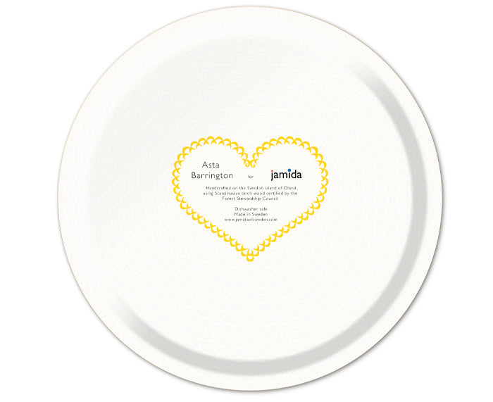 Word Round Tray - Happy - by Jamida