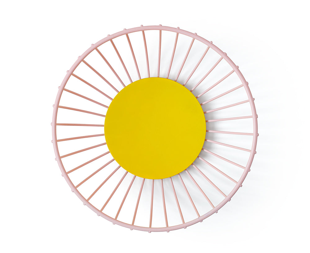 Iris Small Wire Basket in Pink and Yellow by Octaevo