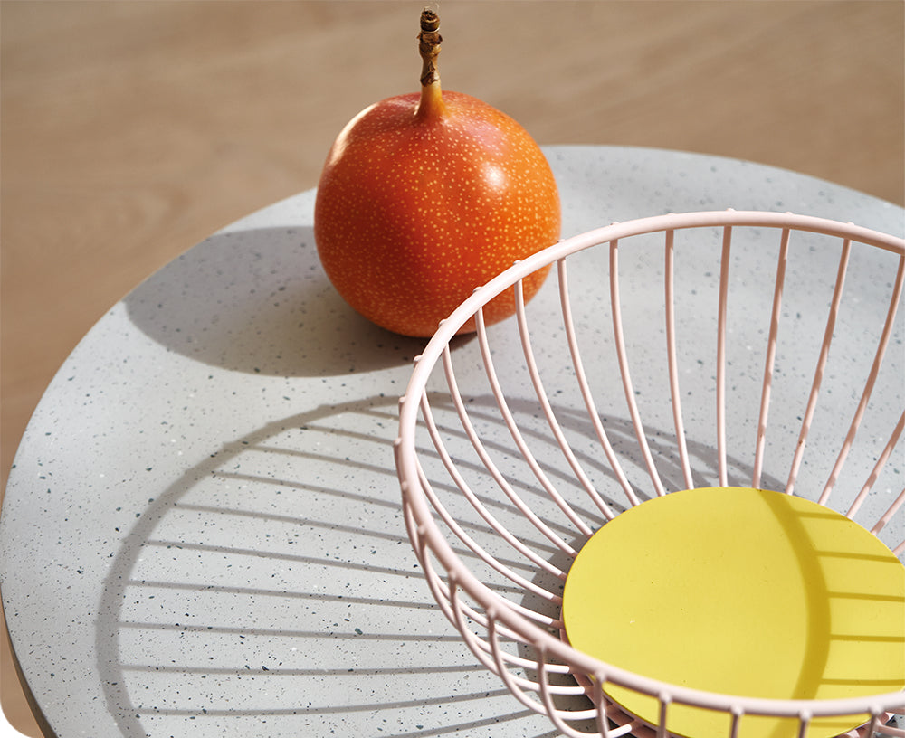 Iris Small Wire Basket in Pink and Yellow by Octaevo