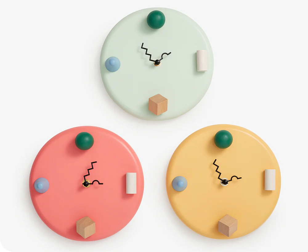 Wall Clock in Pink by Areaware