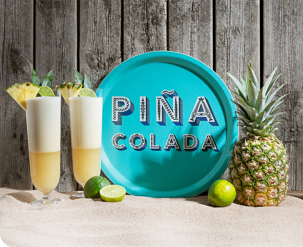 Word Round Tray - Pina Colada - by Jamida
