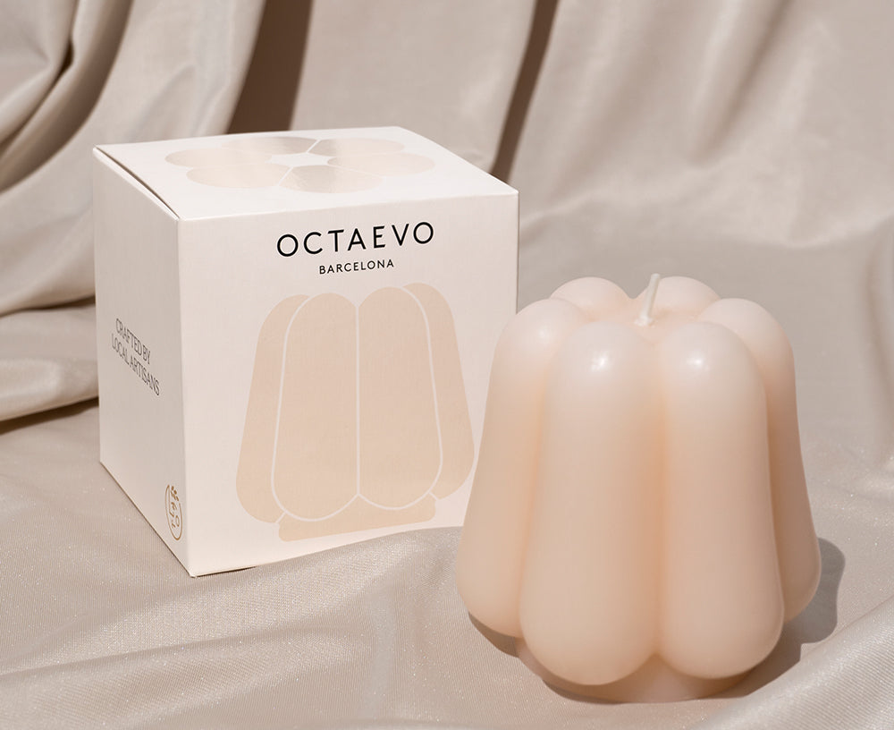 Templo Candle Sculpture in Ivory by Octaevo