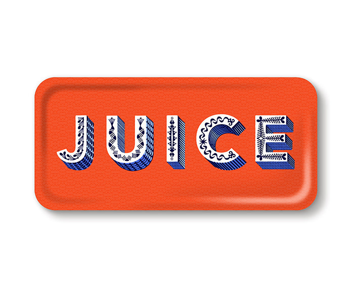 Word Rectangular Tray - Juice - by Jamida