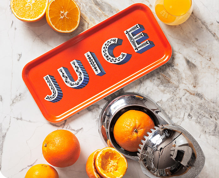Word Rectangular Tray - Juice - by Jamida