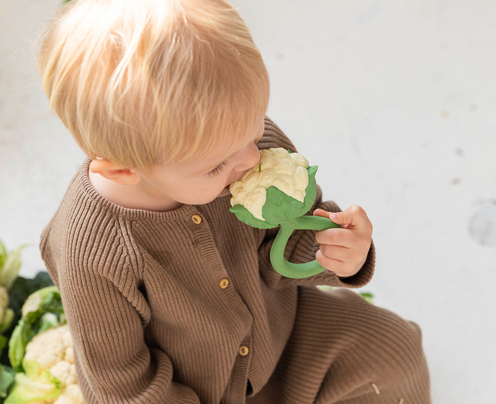 Cauliflower Chewable Rattle by Oli &amp; Carol