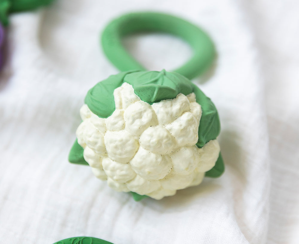 Cauliflower Chewable Rattle by Oli &amp; Carol