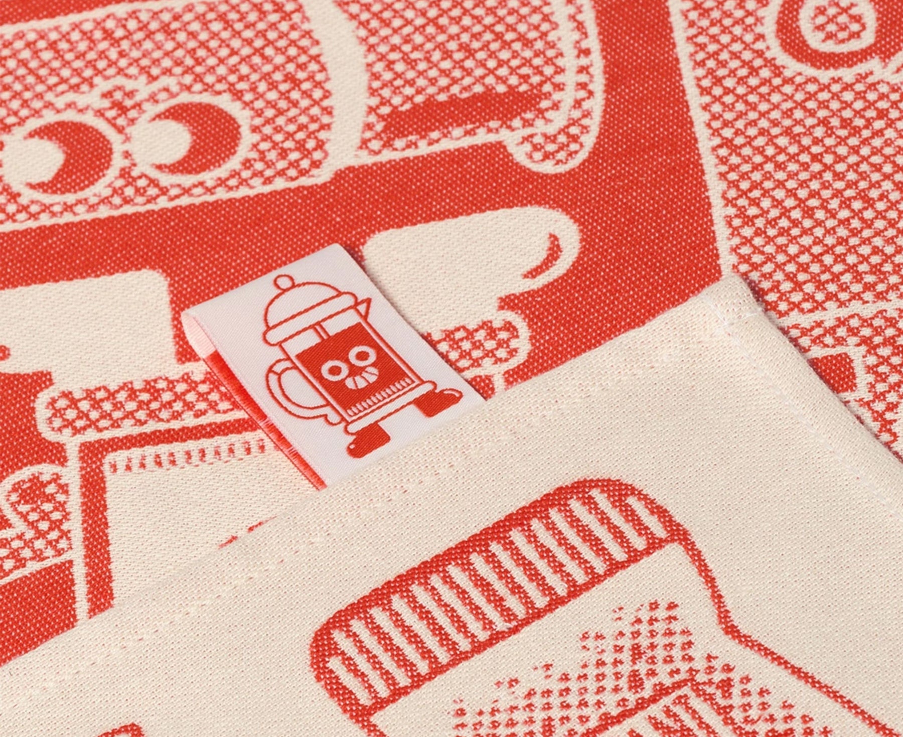 Woven Cotton Dish Towel - Coffee Time - by Wrap