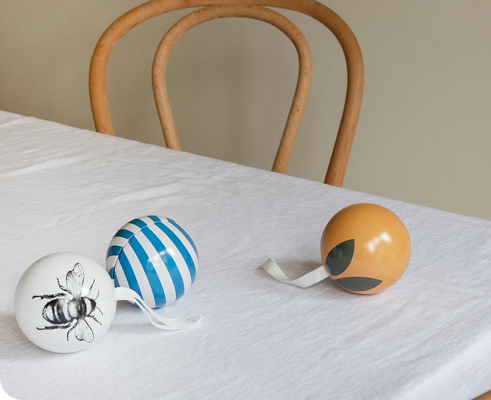 Tin Baubles - set of six - by Father Rabbit