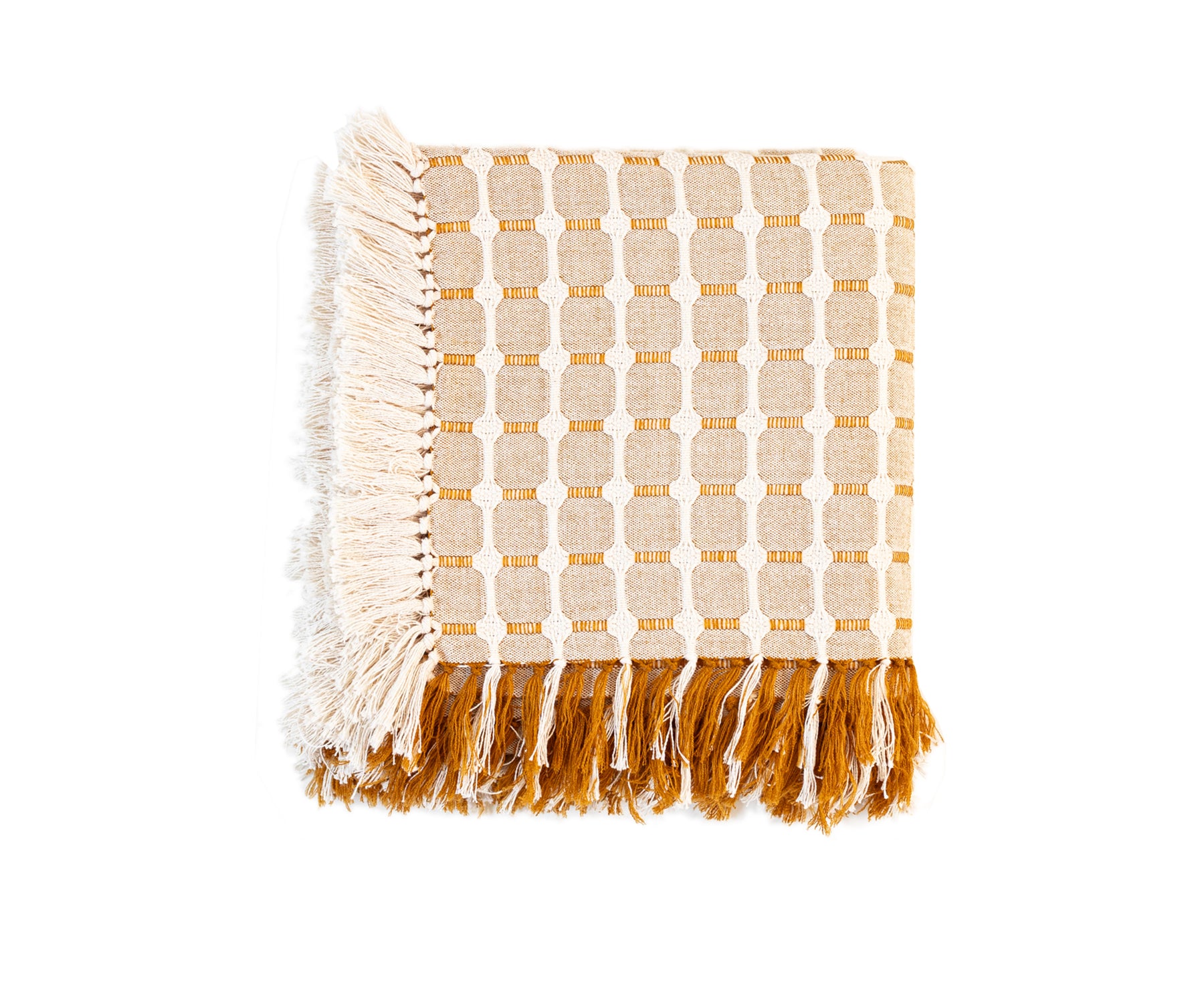 Hopsack Tablecloth in Honey by Dove & Donkey