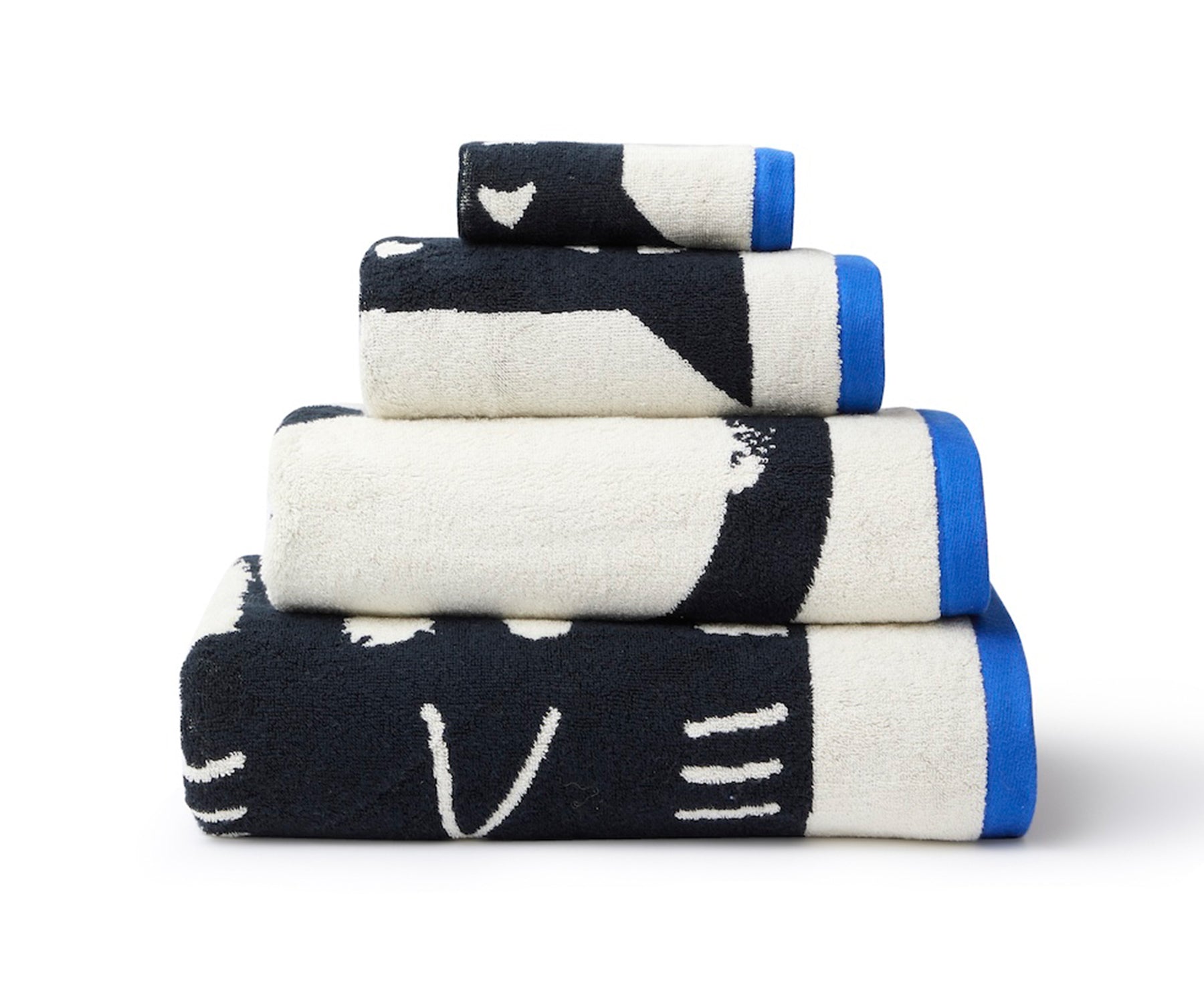 Lazy Cat Towels by Donna Wilson