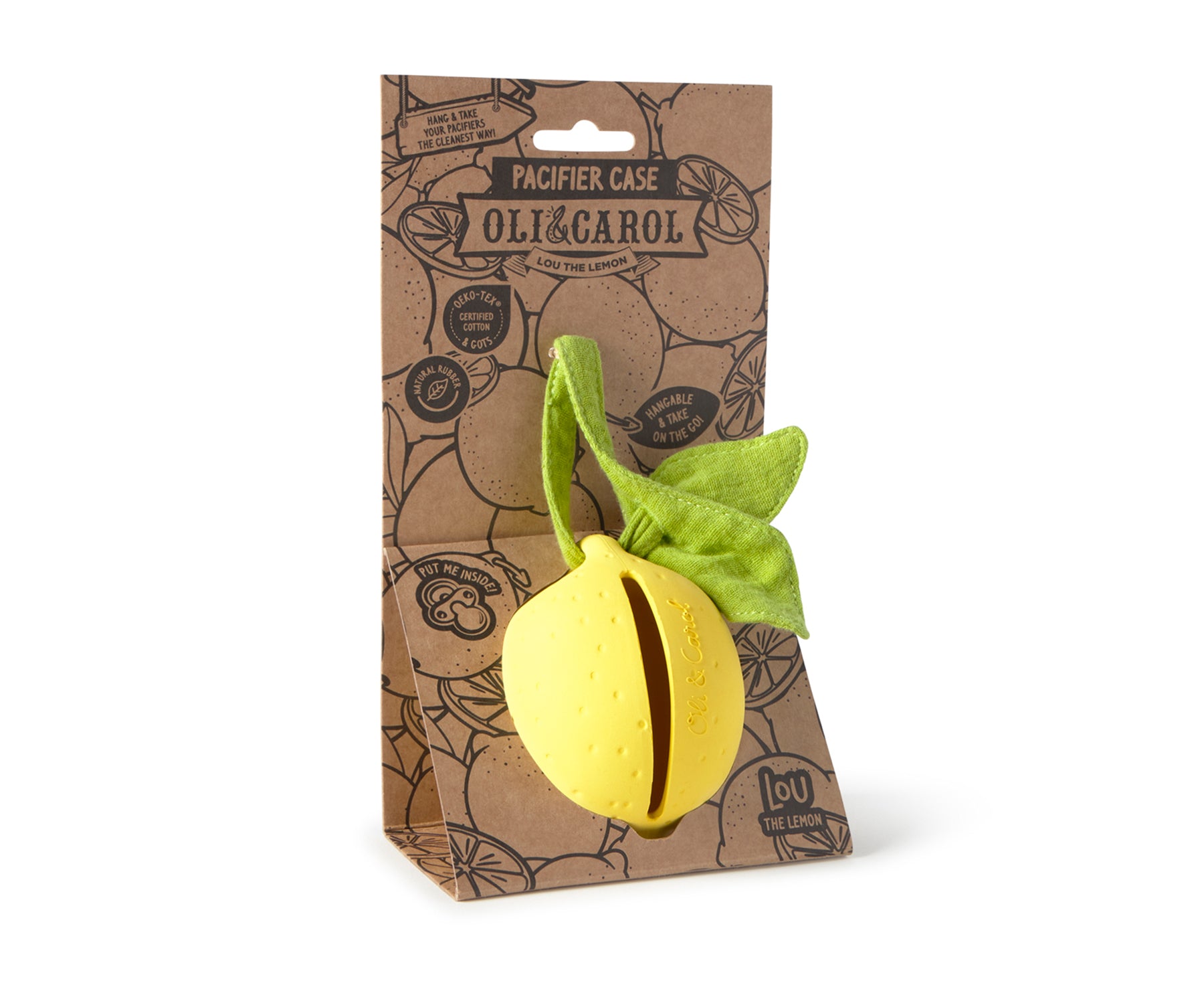 Chewable Pacifier Case - Lemon - by Oli &amp; Carol
