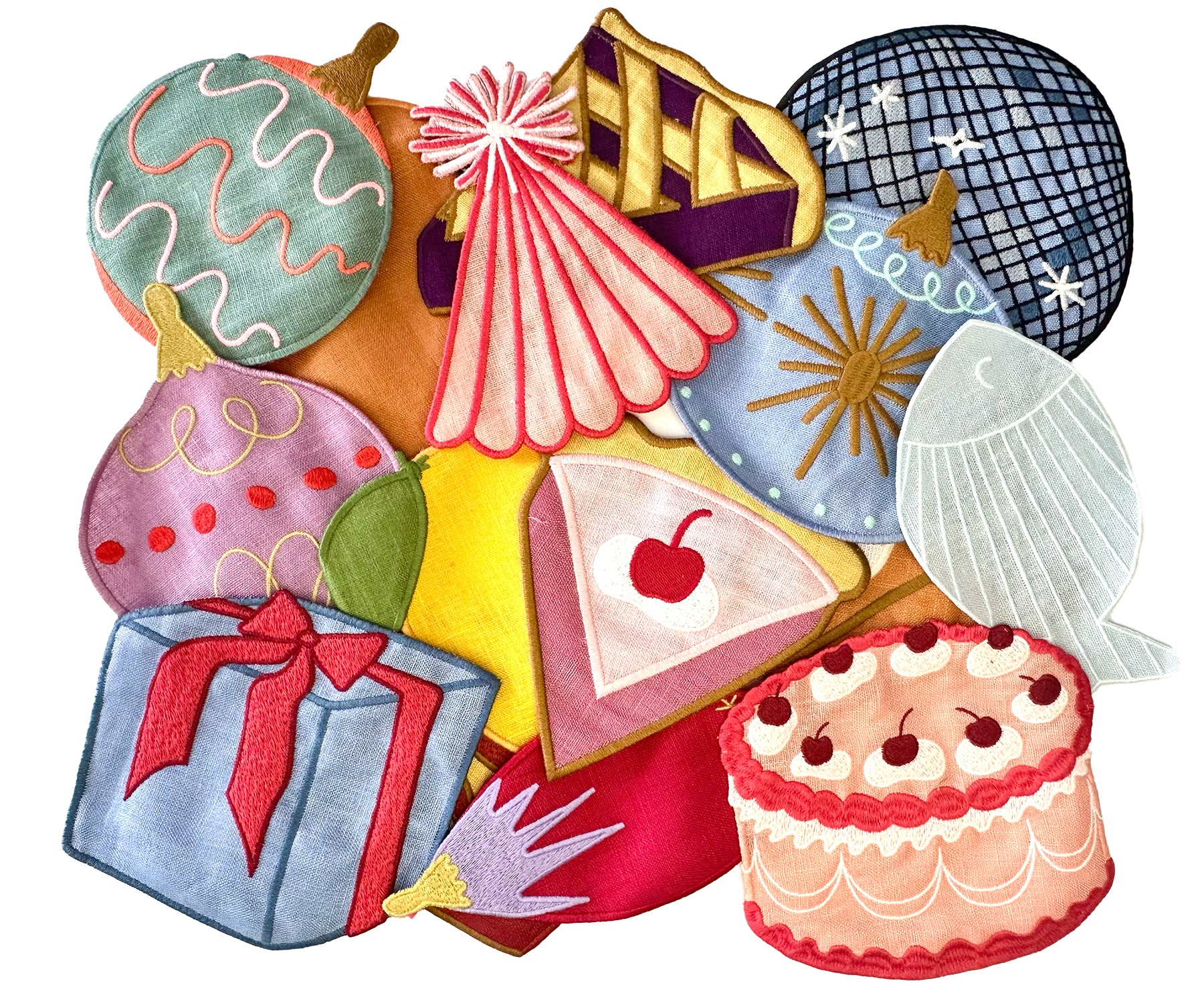 Embroidered Cocktail Napkins by Piecework