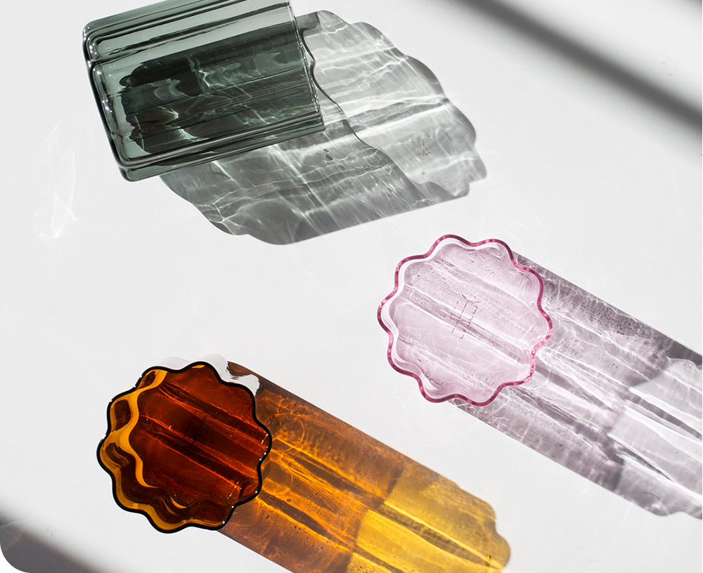 Wave Glass Set in Pink by Fazeek