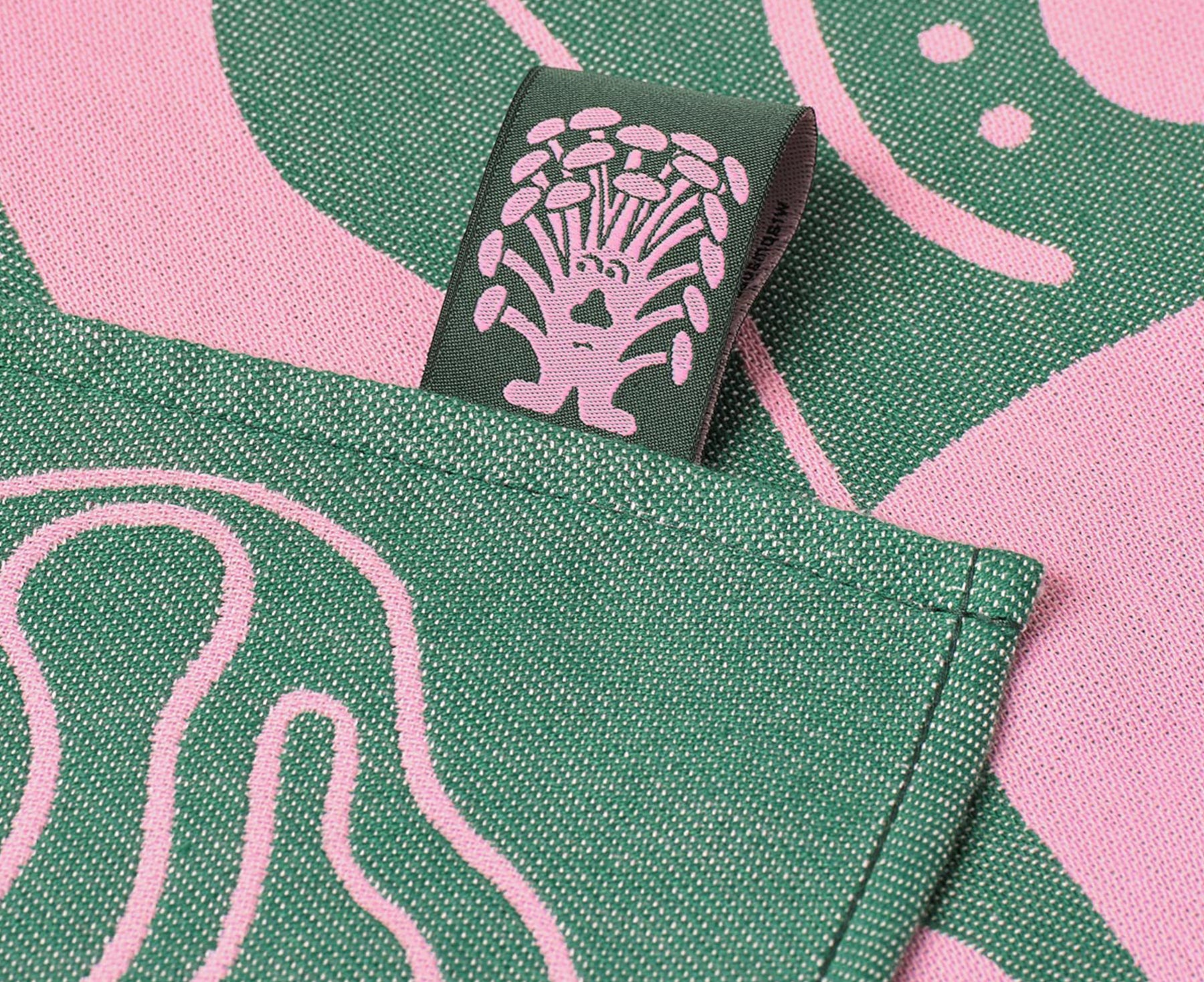 Woven Cotton Dish Towel - Mushrooms - by Wrap